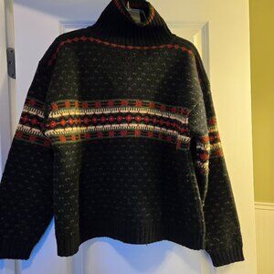 Women's LLBean shetland wool sweater size large
